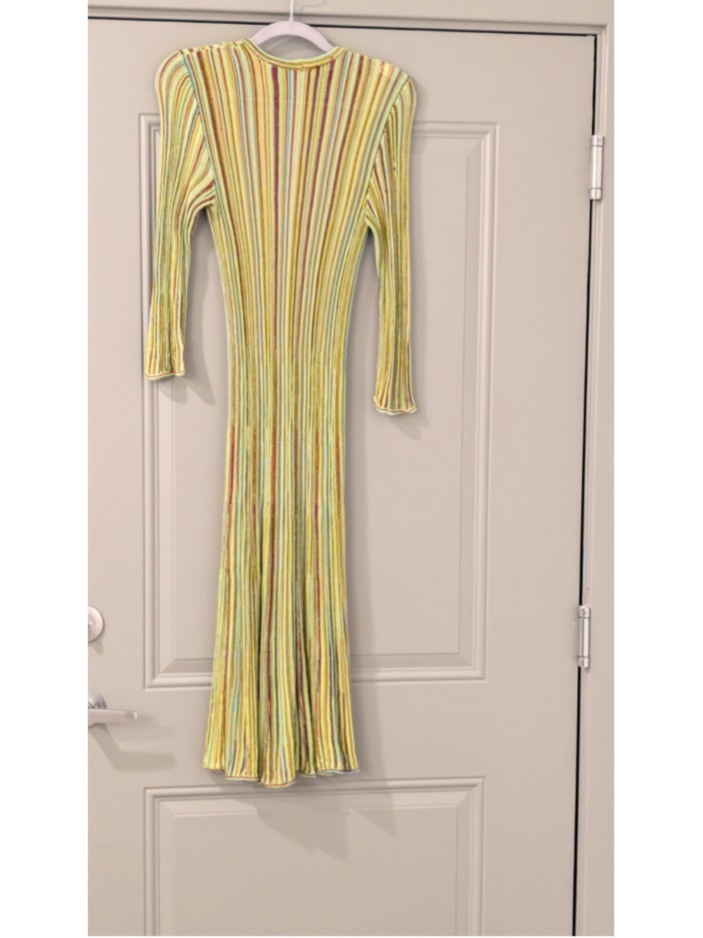 Women's Fisun Striped Knit swim cover up in Yellow and Red - Picture 6 of 11